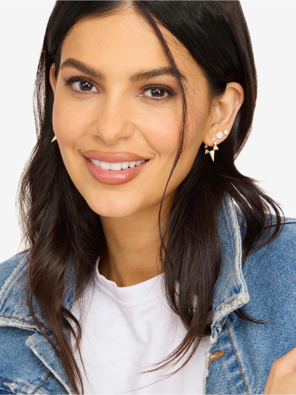 Melinda Maria Gabriella Pavé Spiked Hoops
Gold|White Diamondettes - Picture 4 of 4